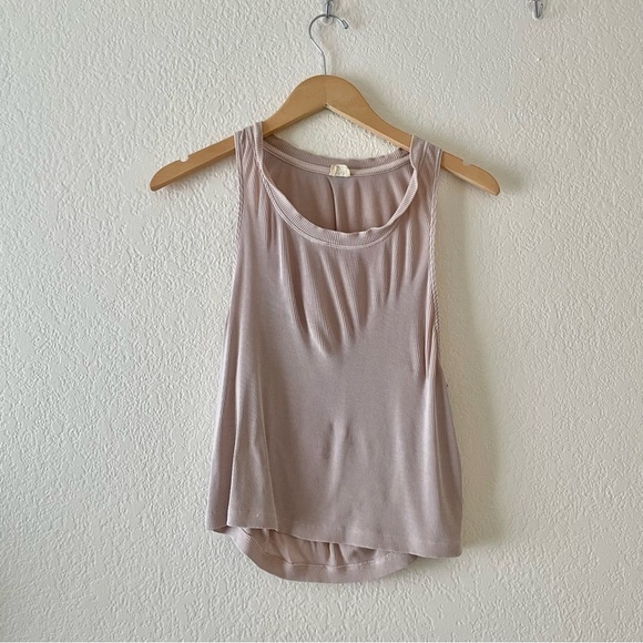 Wilfred Free ribbed tank top Dusty Pink - Picture 1 of 3
